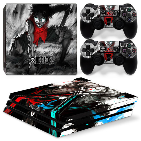 Fanstore Skin Sticker Protective Decal Cover Full Set OP for Playstation PS4 Pro Console and 2 Remote Controller Cool Design