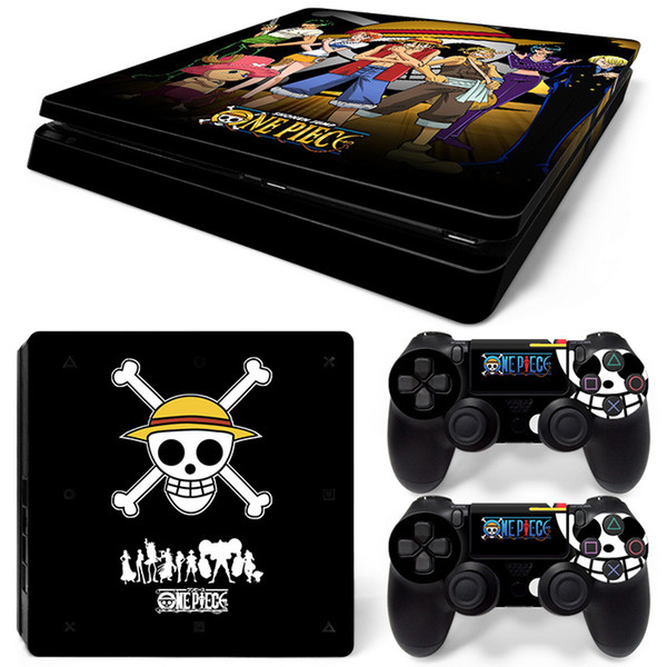 Fanstore Skins Sticker Protective Decal Cover Full Set OP for Playstation PS4 Slim Console and 2 Remote Controll Hot Sale Design