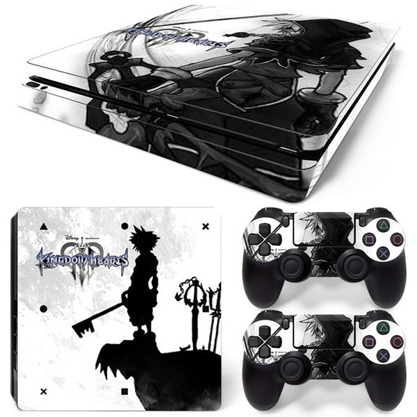 Fanstore Skins Sticker Vinyl Wrap Cover Kingdom Hearts for Playstation PS4 Slim Console and 2 Remote Controll