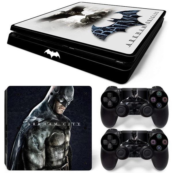 Fanstore Skins Sticker Vinyl Wrap Cover Batman for Playstation PS4 Slim Console and 2 Remote Controll