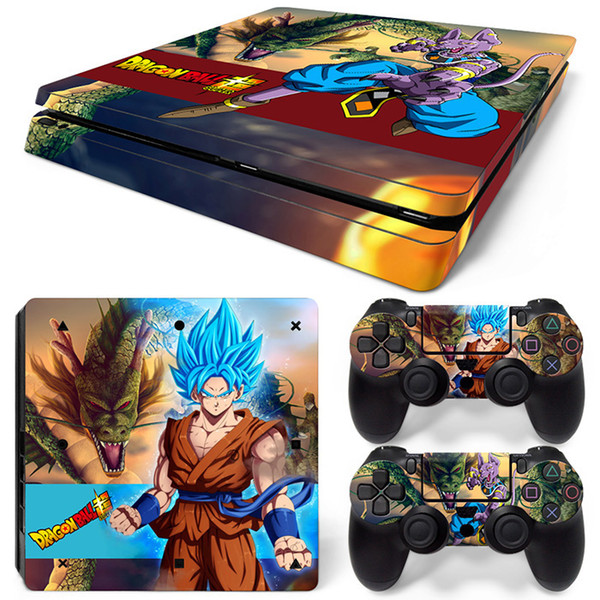 Fanstore Skins Sticker Vinyl Wrap Cover Dragon Ball Z for Playstation PS4 Slim Console and 2 Remote Controll