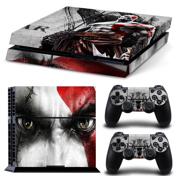 Fanstore Skin Sticker Protective Decal Cover God War for Playstation PS4 Console and 2 Remote Controller Hot Sale Design