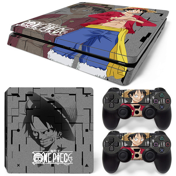 Fanstore Skins Sticker Protective Decal Cover Full Set OP for Playstation PS4 Slim Console and 2 Remote Controll