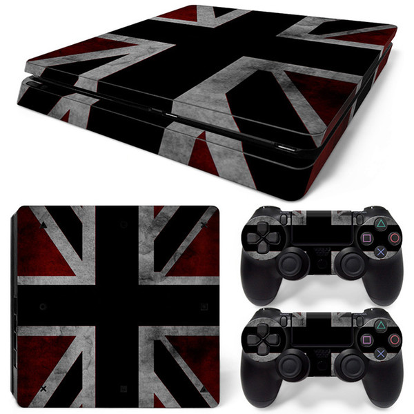 Fanstore Skins Sticker Protective Full Cover Decal for Playstation PS4 Slim Console and 2 Remote Controller Cool Design