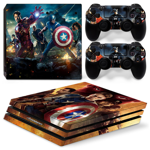 Fanstore Skin Sticker Vinyl Decal Decorative Wrap The Avengers for Playstation PS4 Pro Console and 2 Remote Controller Hot Sale Design