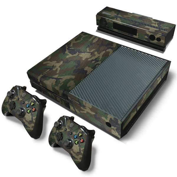 Fanstore Skin Sticker Vinyl Decal Joystick Skin Camo Designs for Xbox One Console and 2 Remote Controller