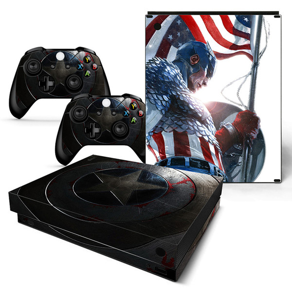 Fanstore Wrap Cover Skin Sticker Protective Film for Xbox One X Console and 2 Remote Controller Popular Design