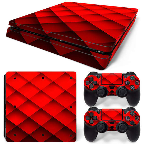 Fanstore Skins Sticker Shining Vinyl Decal Protective Wrap for Playstation PS4 Slim Console and 2 Remote Controller Hot Sale Design