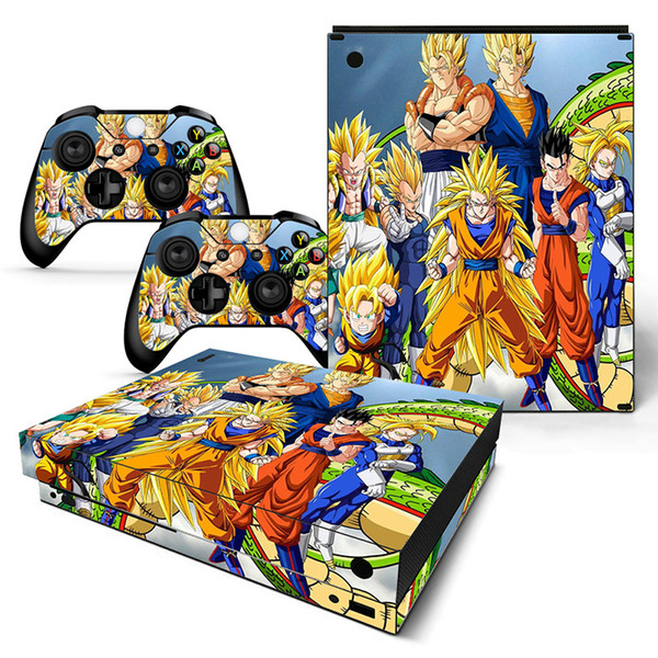 Fanstore Wrap Cover Skin Sticker Dragon Ball Vinyl Decal Protector for Xbox One X Console and 2 Remote Controller