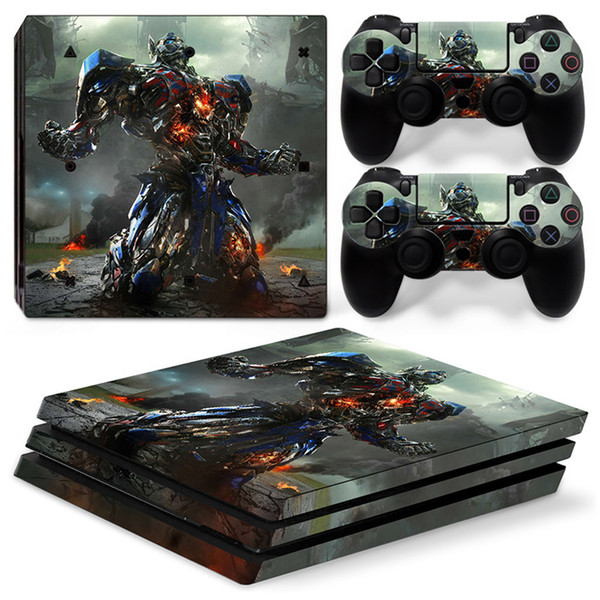 Fanstore Skin Sticker Protective Decal Cover Full Set Robot for Playstation PS4 Pro Console and 2 Remote Controller