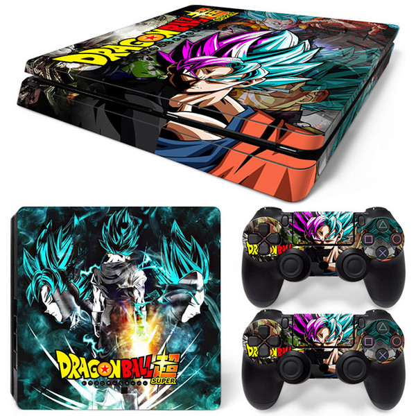 Fanstore Skins Sticker Full Cover Vinyl Decal Dragon Ball for Playstation PS4 Slim Console and 2 Remote Controller Cool Design