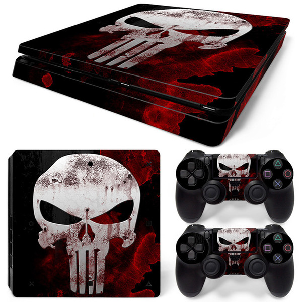 Fanstore Waterproof Vinyl Decals Skins Sticker for Playstation PS4 Slim Console and 2 Remote Controller Popular Design