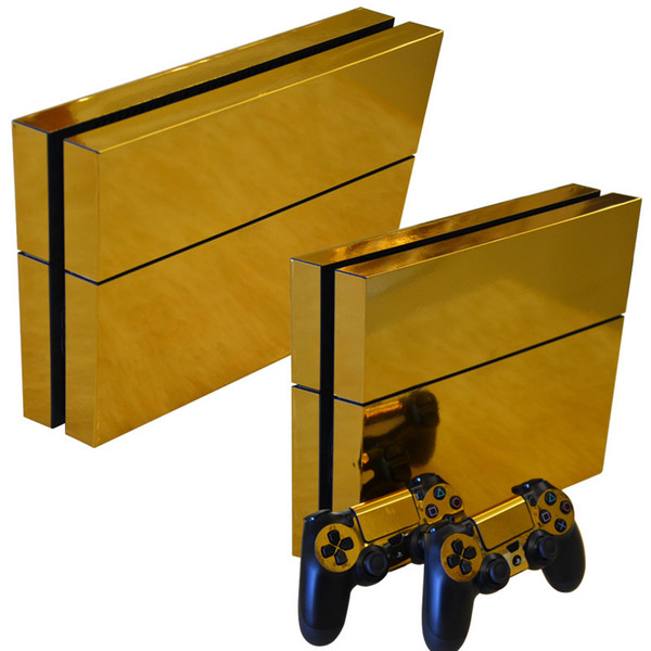 Superb Golden Style Vinyl Decals PS4 Skin Sticker full Set Console Skin+2 Controller Protective Skin Stickers