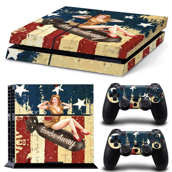 New For PS4 Skin Sticker Game Machine Body Color APEX Hero Game Theme case For Playstation 4 Console and 2 Controllers Stickers free ship