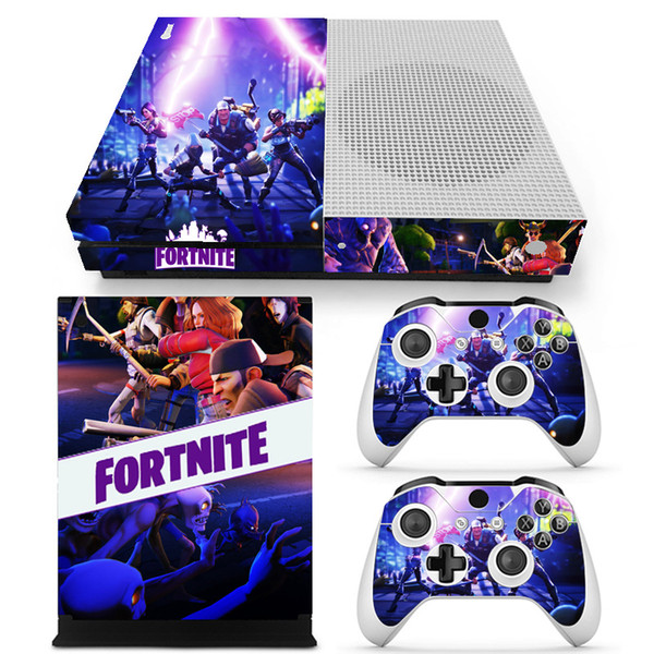 Game Fortnite Skin Sticker Decal For Microsoft Xbox One Slim Console and 2 Controllers