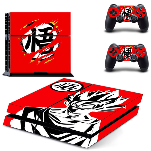 Dragon Ball Skins PS4 console Cover For Playstaion 4 PS4 console +2Pcs Controller Protective Skins sticker 2pcs/lot can be mixed