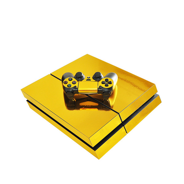 colorful Rich Golden Style Vinyl Decals PS4 Skin Sticker full Set Console Skin+2 Controller Protective Skin Stickers six color