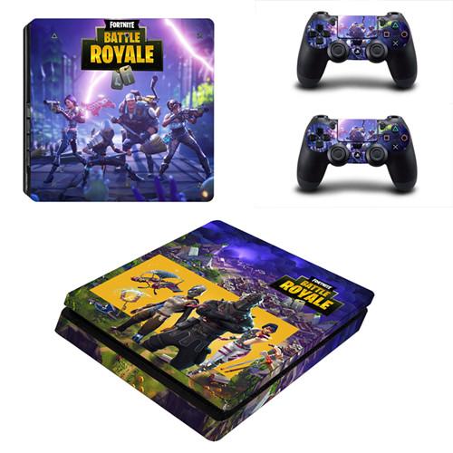 Game Fortnite PS4 Slim Skin Sticker for Sony PlayStation 4 Console and 2 Controllers PS4 Slim Skins Sticker Decal Vinyl