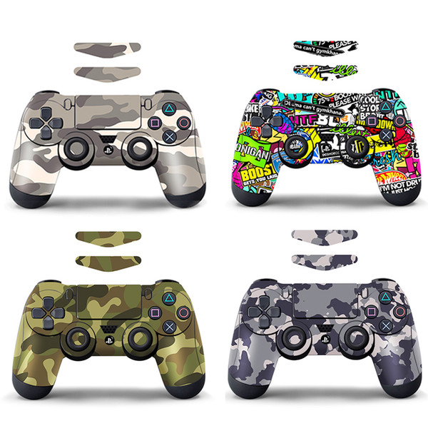 Camo Stickers For Sony PlayStation4 Game Controller Skin For PS4 PS4 Pro Slim With LED Light Bar Stickers