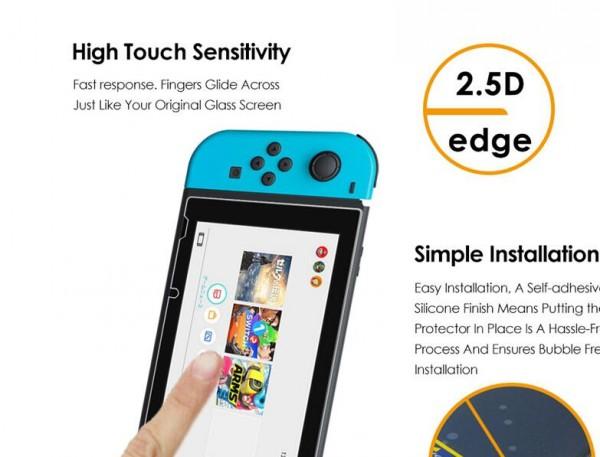 For Nintendo Switch Tempered glass HD Clear Anti-Scratch Glass Screen Protector Version 1.0 2017 Ultra Thin 0.32mm HD Clarity Scratch Proof