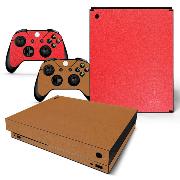 Leather Looks 8 Colors Gamers Xbox One Skins for Royale Cover Game Theme Anime XB Protective Console System Controller