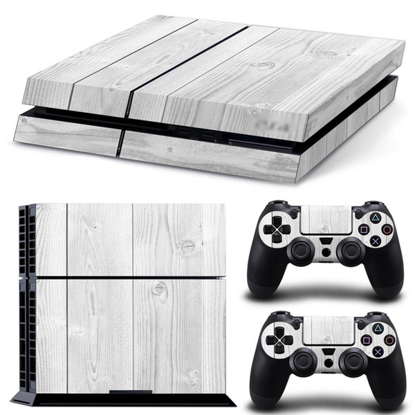 PS4 Wood Grain Decal Skin Stickers For PlayStation 4 Console + 2pcs Free Controller Stickers (size:1106)