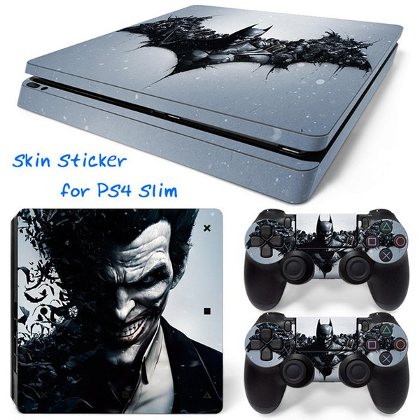 Funny Joker PS4 Slim Vinyl Skin Sticker Console Skin + 2 PCS Controller Cover Decal Skins For PS4 Slim