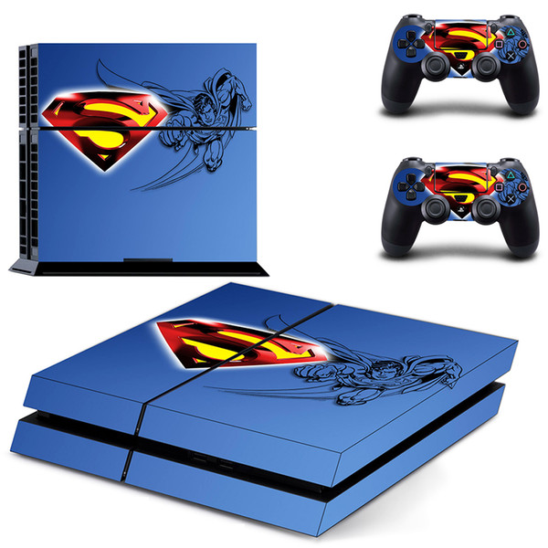 Hot Seller Skin Decal Stickers for PlayStation 4 Console +Controllers--Super Man(1416)