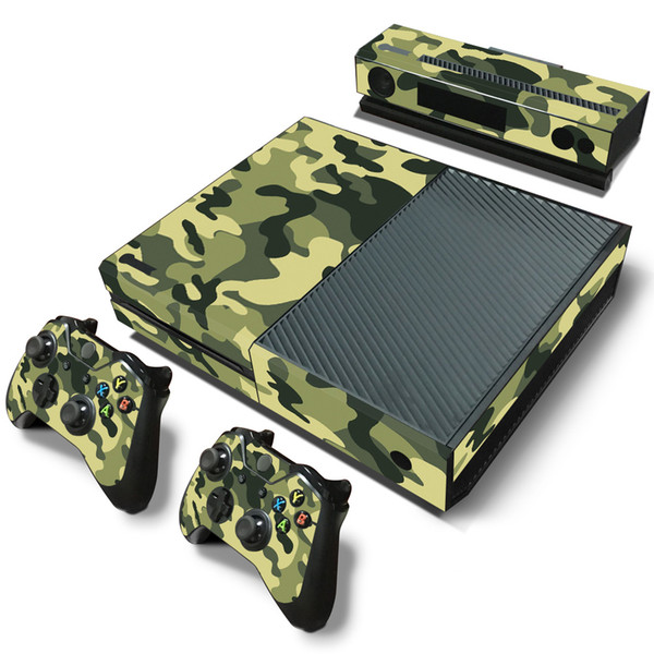 Fanstore Skin Sticker Vinyl Decal Joystick Skin Camo Designs for Xbox One Console and 2 Remote Controller New Design