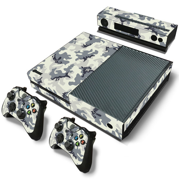 Fanstore Skin Sticker Vinyl Decal Joystick Skin Camo Designs for Xbox One Console and 2 Remote Controller Popular Design