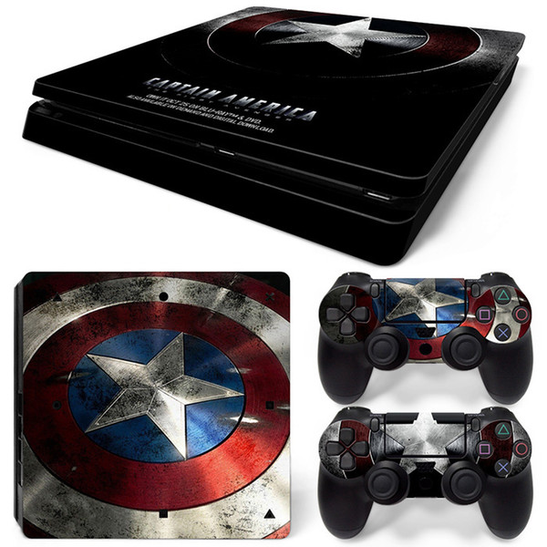 Fanstore Skins Sticker PVC Vinyl Decal for Playstation PS4 Slim Console and 2 Remote Controll