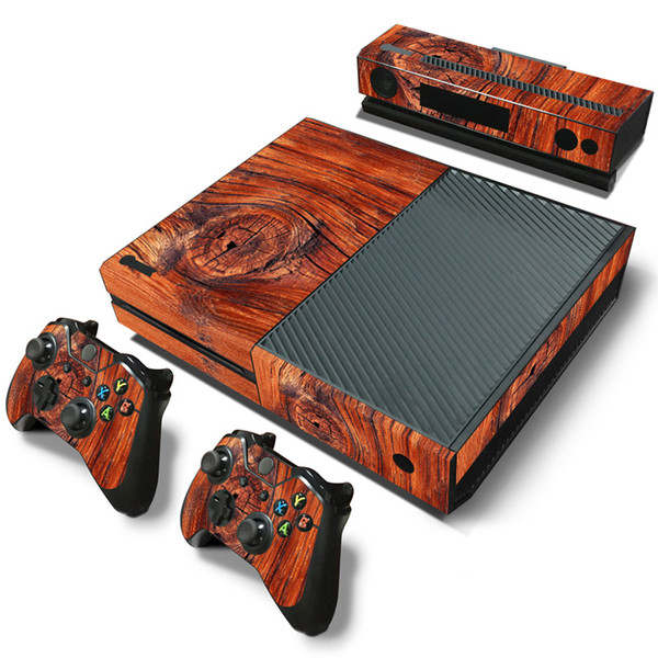 Fanstore Skin Sticker Vinyl Decal Protective for Xbox One Console Kinect 2 Controllers Wooden Design