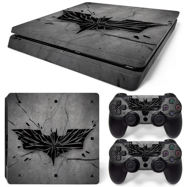 Fanstore Skin Sticker Vinyl Wrap Cover Full Set for Playstation PS4 Slim Console and 2 Remote Controller