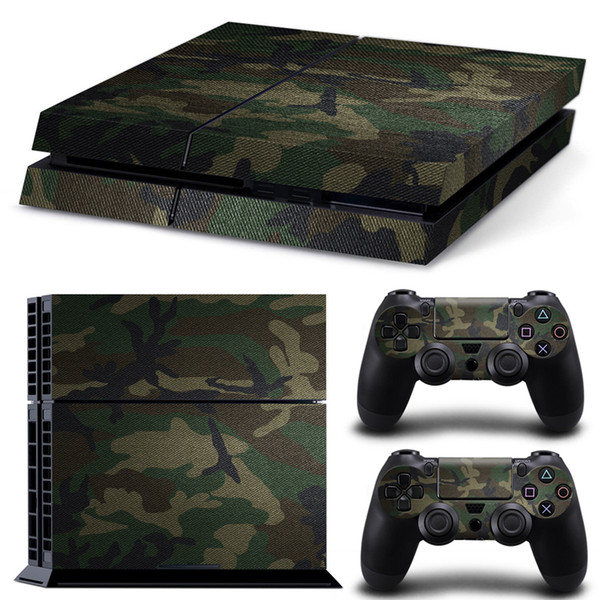 Fanstore Skin Sticker Vinyl Decal Wrap Cover for Playstation PS4 Console and 2 Remote Controller Camo Design