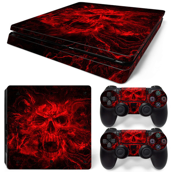 Fanstore Waterproof Vinyl Decals Skins Sticker for Playstation PS4 Slim Console and 2 Remote Controller