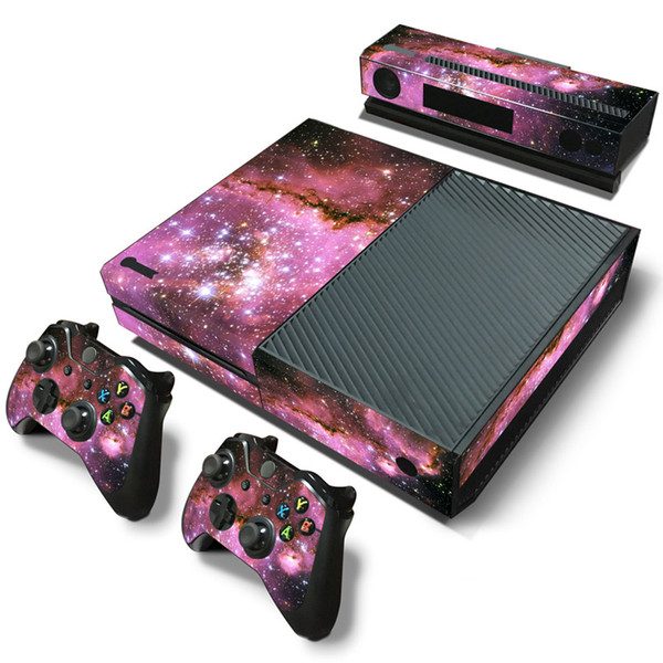 Fanstore Skin Sticker Vinyl Decal Starry Galaxy for Xbox One Console and 2 Remote Controller Cool Design