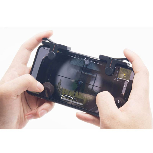 free shipping Mobile Phones Gaming Trigger L1R1 Fire Button Handle Shooter Controller C9 Shooter Controller For PUBG Knives out Rules