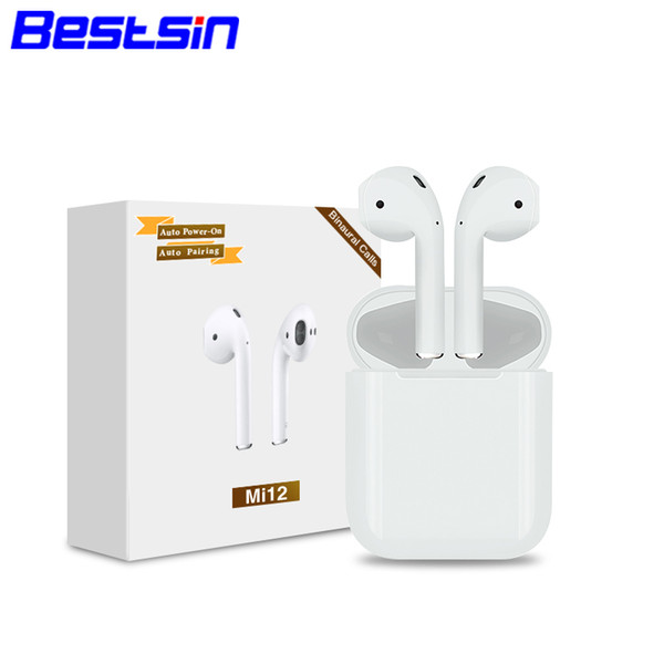 Bestisn Mi12 tws V5.0 Wireless Bluetooth Headphones Ture Stereo Earphones Colorful Touch Control Wireless Headset Earbuds For Iphone Xsamxa