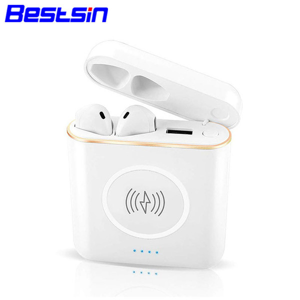 Bestsin XT6 TWS 3 in 1 Bluetooth Wireless Headset Earphone + Wireless Charger + Power Bank For Iphone XSMAX