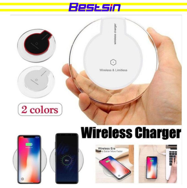 Bestsin Crystal Fantasy Wireless Charger Charger Pad for Samsung S9 Note 8 IphoneXs Qi Wireless Charger with LED light