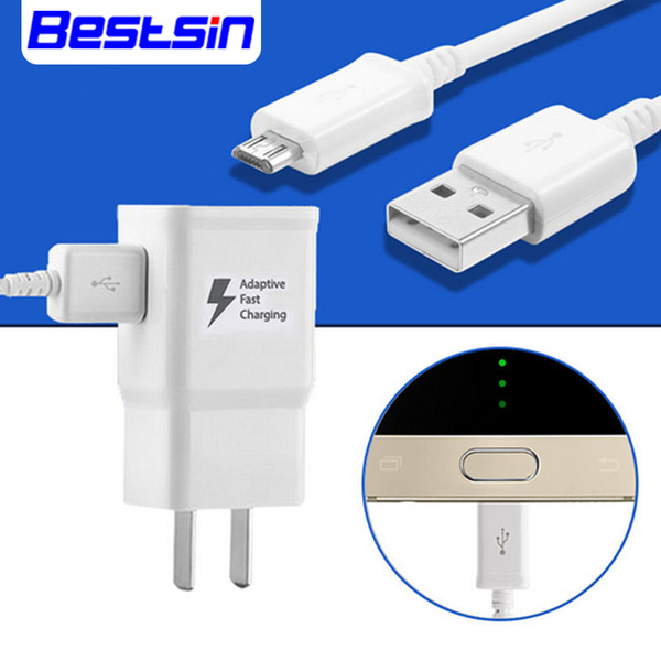 Travel Wall Charger AAA+ 5V/2A 9V/1.67A Adaptive Fast Charging for Samsung S7 S8 With the LOGO Made in Vietnam.