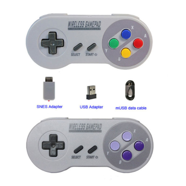 Wireless Gamepads 2.4GHZ Joypad Joystick Controller for SNES NES Classic Mini windows IOS Android raspberry pi Console remote