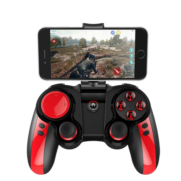 Bluetooth Wireless Gamepad Game Controller for Android Smartphone Windows PC with Smartphone Holder