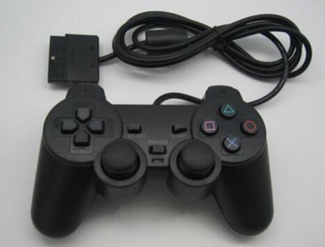 50X Hot selling Wired Controller For PS2 Double Vibration Joystick Gamepad Game Controller For Playstation 2 M-JYP