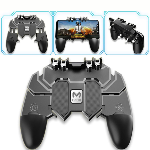 New Latest Six Finger All-in-One PUBG Mobile Controller Mobile Game Controller Shooter Trigger Gamepad Game Accessories