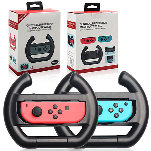 OIVO Left Right Racing Game Steering Wheel Handgrip Handle Grip Holder for NS Switch Joy Con Controller Gamepad Retail Box