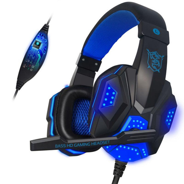 ONIKUMA PC780 Wired Gaming Headphones 3.5MM HIFI Bass Stereo Gaming Headset LED Flashing Gaming Headphone with MIC USB Plug