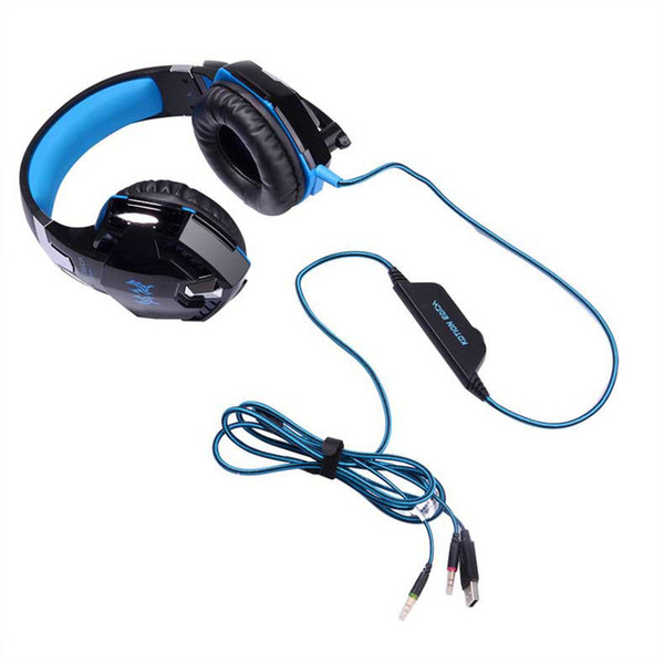 2019 LOL PUBG Newest EACH G2000 Deep Bass Headphone Stereo Surrounded Over-Ear Gaming Headset Headphone Earphone with LED Light for PC Game