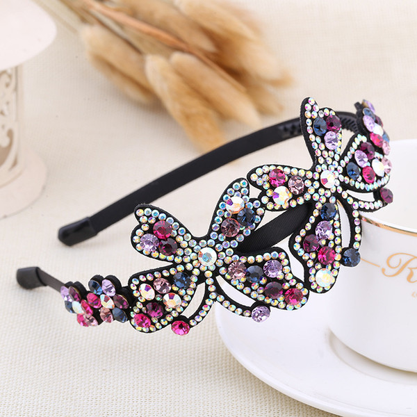 Korean Girl Simple Exquisite Beautiful Butterfly HairBands Women Fashion Shiny Rhinestone Insect Headdress Hair Accessories