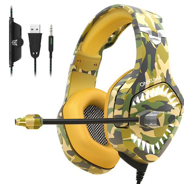 HOT! ONIKUMA K1PRO Professional Headset For Esports Camouflage PS4 Bass Gaming Headphones Game Earphones for PC New Xbox One Tablet by DHL